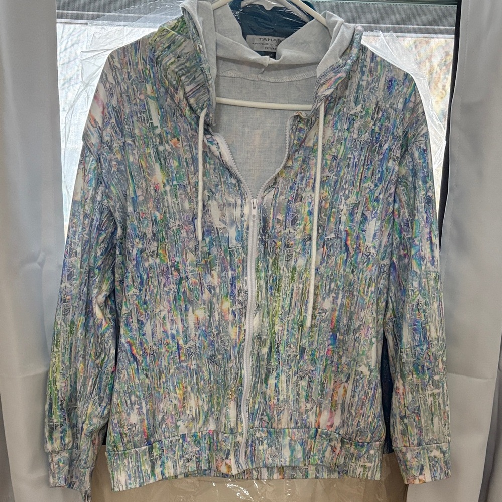 Colorful Abstract Zip-Up Hoodie
